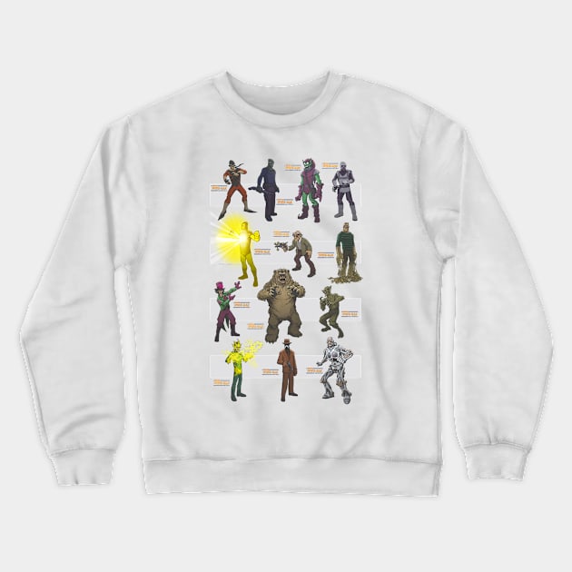 Villains I Crewneck Sweatshirt by DCMiller01